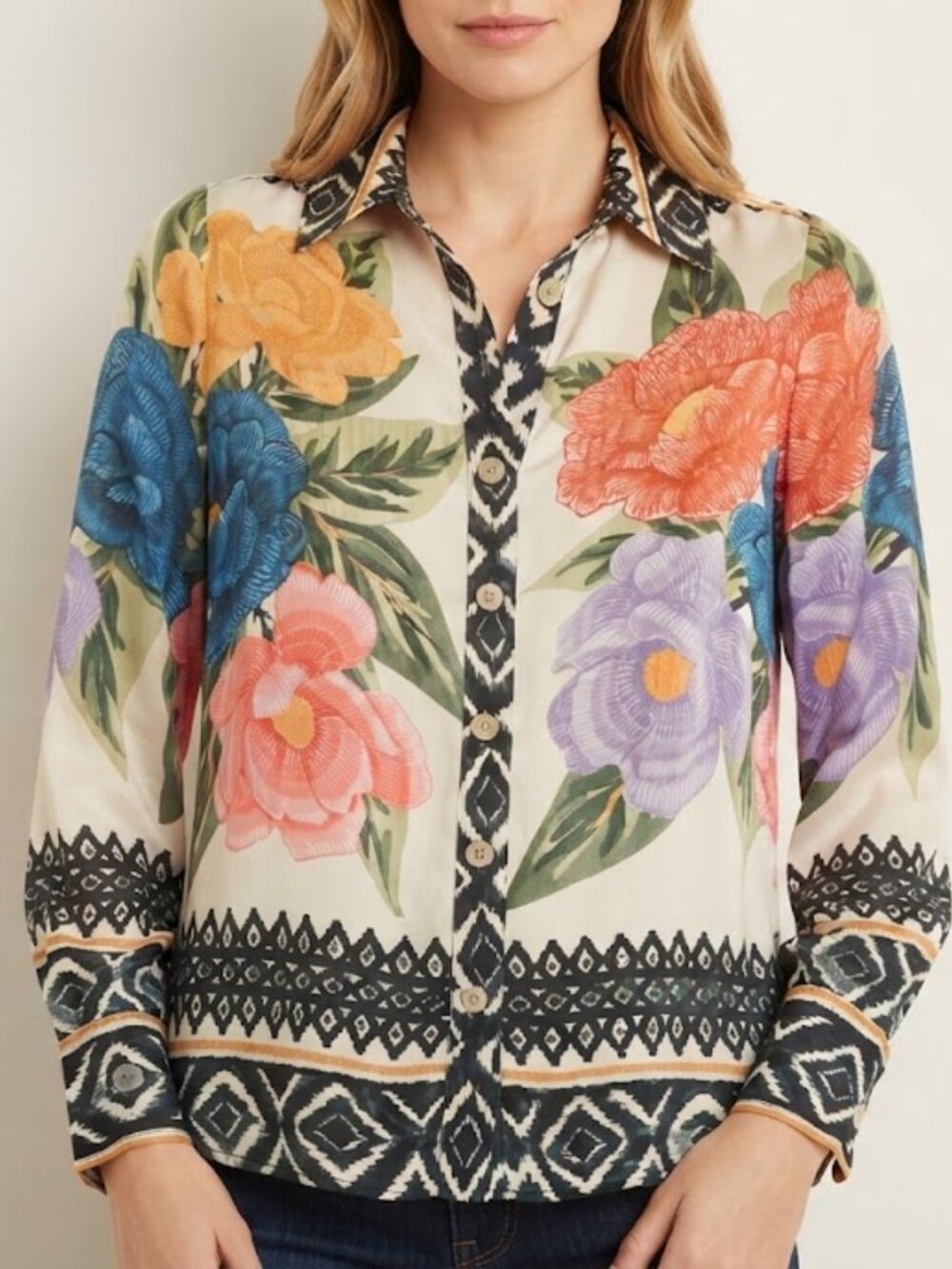 Floral Button-Down Shirt